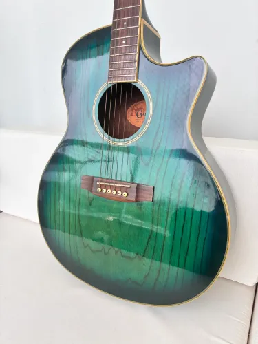 Violão crafter koreano verde sunburst em ash