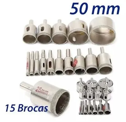Serras Copo Diamantadas Vidro Cerâmica Etc 6-50mm
