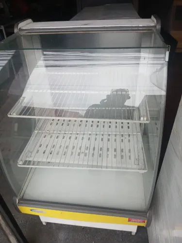 Balcão estufa quente vidro semi curvo