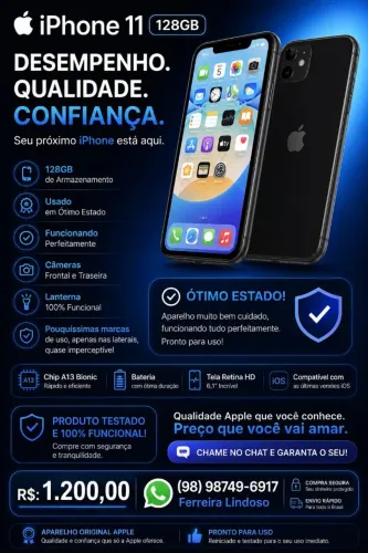 Celular iPhone 11 - 128gb
