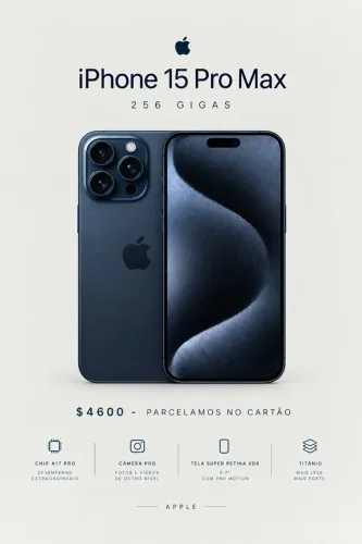 iPhone 15 pro max 256gb seminovo