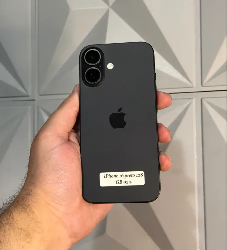 iPhone 16 preto 128 Gb 92%