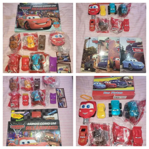 Kit Carros Disney c 8 brinquedos + livro capa dura cada kit 120,00