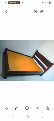 Cama casal madeira maciça de Embuia