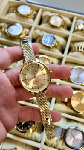 Relógio feminino original atlantis aço inoxidável
