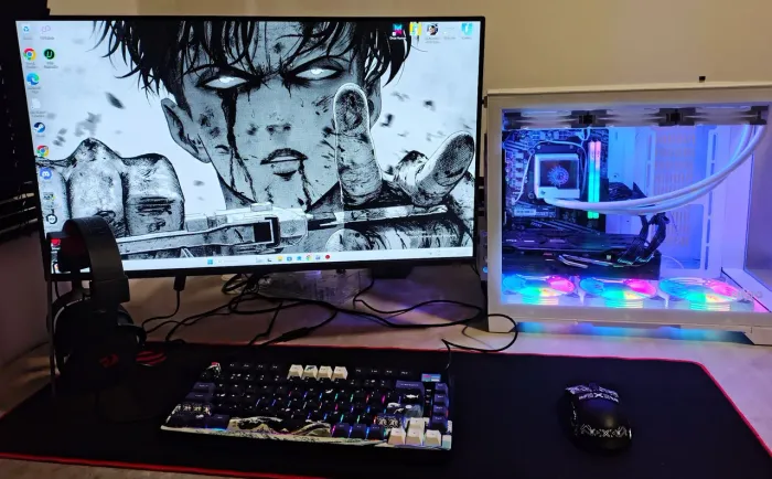 PC Gamer Aquário White RX 6700 XT 12GB + Monitor 180Hz