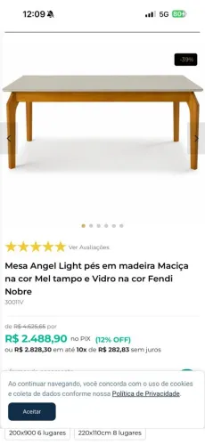 Mesa seminova, sem nenhum detalhe- linda