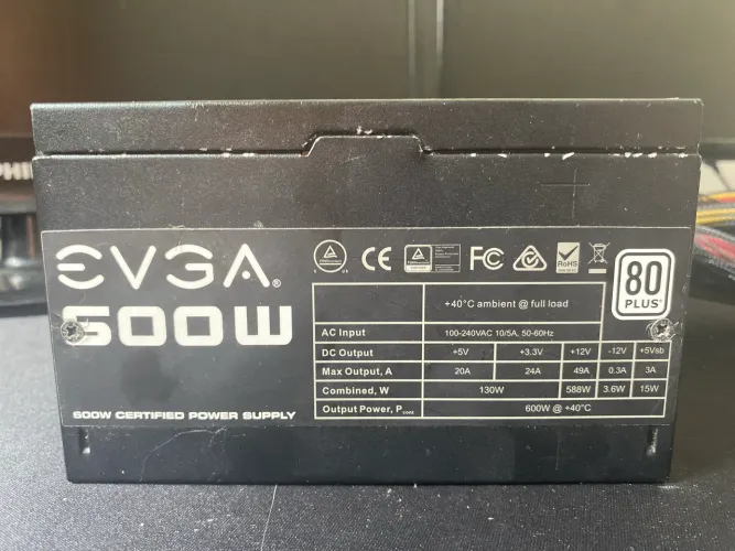 Fonte EVGA 600W 80 Plus withe