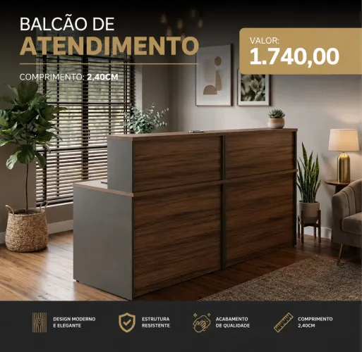 Balcão de atendimento Maranello novo 