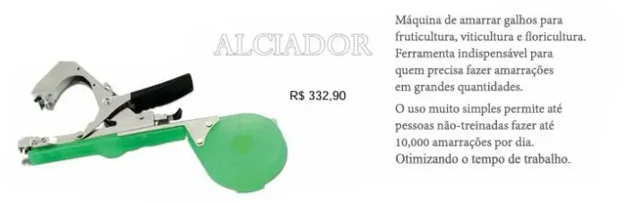 Alciador de ramos, uso em flores e frutiferas