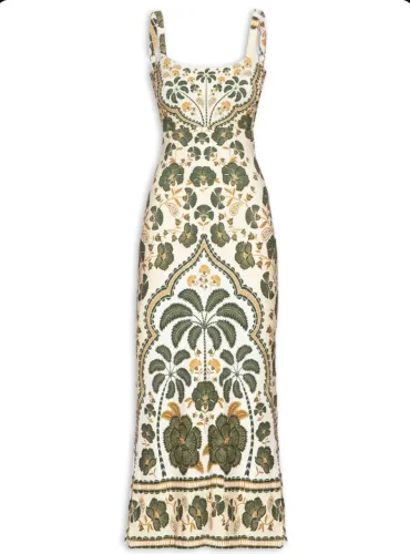 Vestido Midi Riad Verde Farm