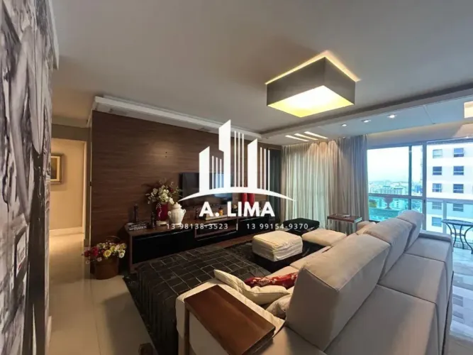 Cobertura à venda no Embaré Santos | 460 m² úteis | 4 suítes