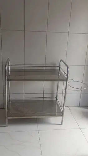 Mesa de inox 2 bandejas