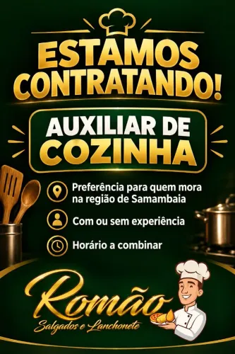 Contrata-se AUXILIAR DE COZINHA.