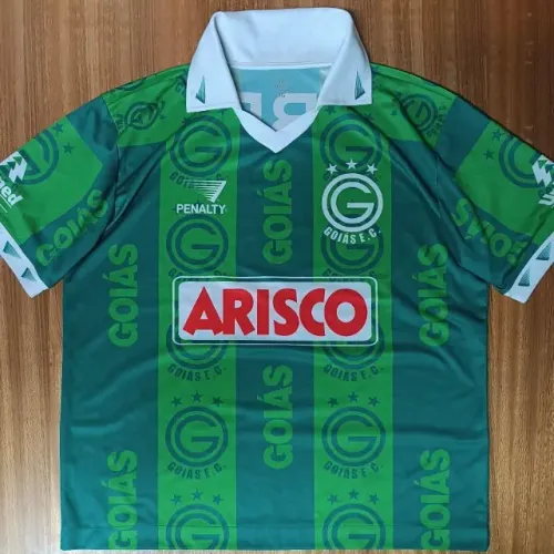 camisa 1998 goiás fut retrô penalty tamanho gg arisco verde