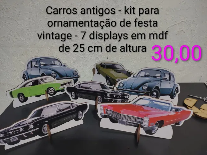 Kits display decoração festa vintage