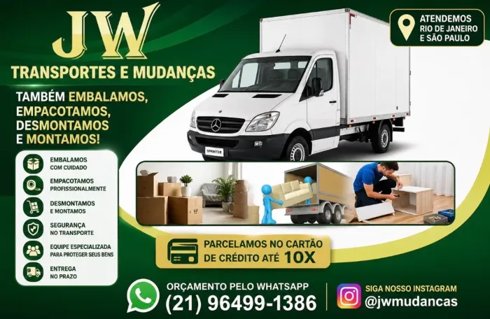 Mudança Residencial de qualidade e com a JW