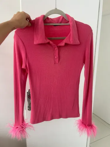 Blusa plumas pink vivazoe