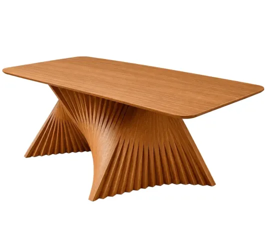 Mesa Jantar Nature 220x110cm Base Ripado p6