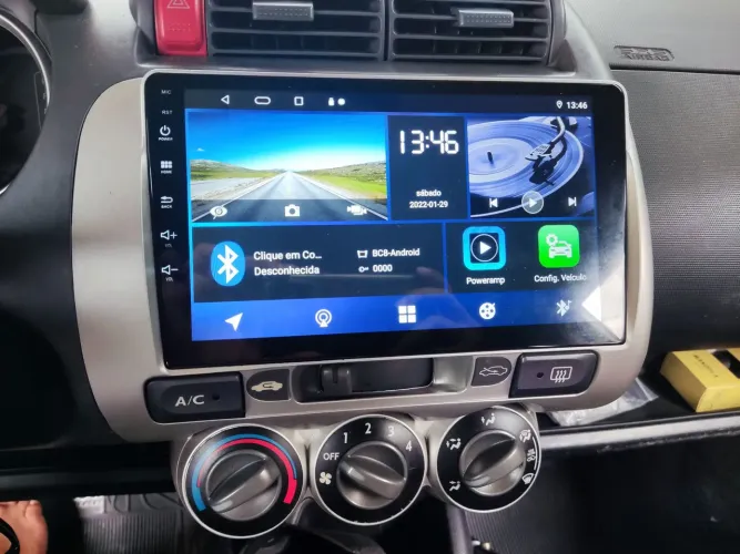 Multimídia universal Android tela 9 polegadas wi-fi bluetooth carplay Android auto cameras