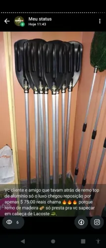 Vendo remos de alumínio o mais barato do estado e refio da pá do remo 