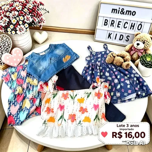 Lotinho 4 peças infantil 16,00