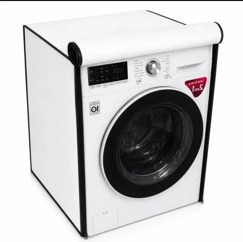 Capa maquina frontal até 10kg - Branca com ziper