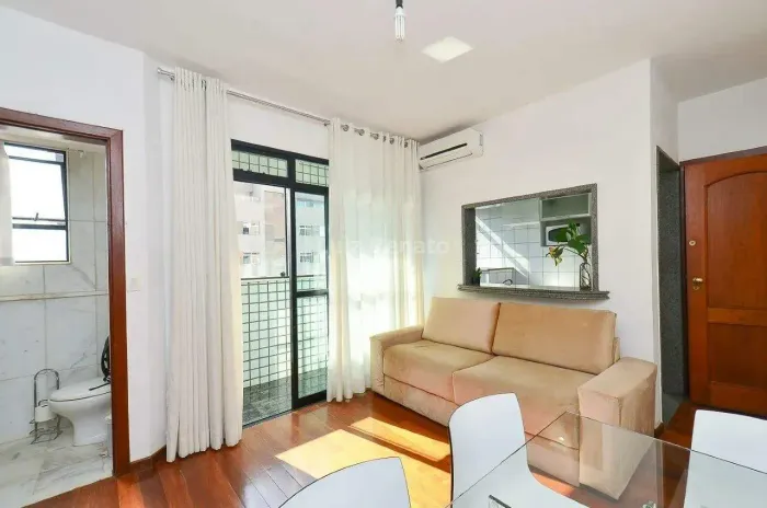 Apartamento para alugar, 1 quarto mobiliado no Carmo com vaga de garagem