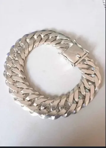 Pulseira de prata elo duplo