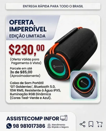 Caixa de som Bluetooth original get