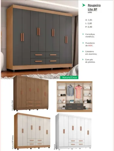 Guarda roupa Lite 8P