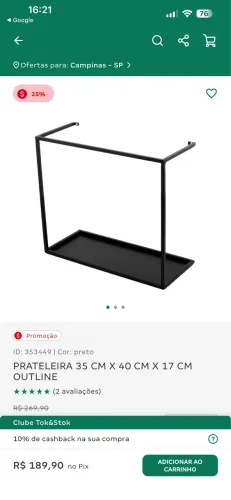 Nichos prateleiras TokStok
