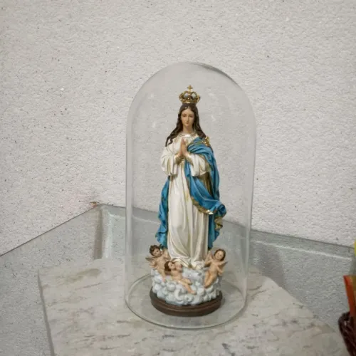 Cúpula de vidro para imagens de nossa senhora santo Antônio para sua casa