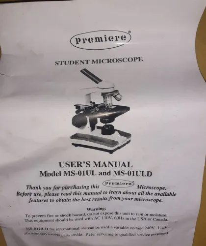 Microscópio( Estudent Microscope) modelo MS - 01UL- and 01ULD