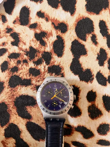 Swatch Irony Chronograph Sydney 2000 Olympic Games Caixa em alumínio da linha Swatch Irony