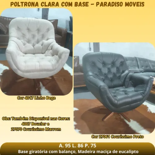 Poltrona clara com base
