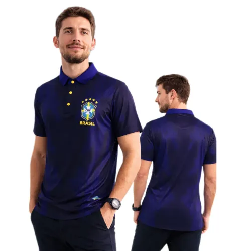 Camisa Polo Seleção Brasileira Player Azul Lançamento