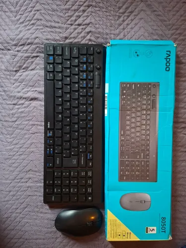 Kit teclado e mouse Rapoo 8050T