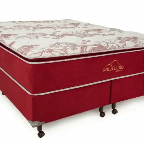 Cama Box Gold King Luxo Molas Ensacadas - Soft Flex