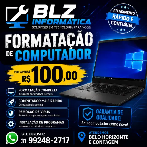 Manutenção de computadores e notebook