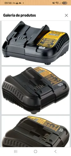 Carregador parafusadeira dewalt 20v e 12 v 