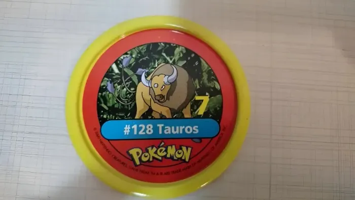 Tazos Estrela Pokémon Pokemetal #128 Tauros