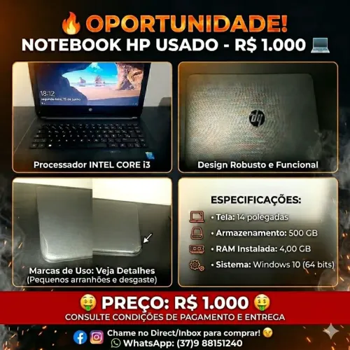 Notebook HP usado