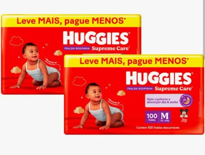 Fralda Huggies pacotao M
