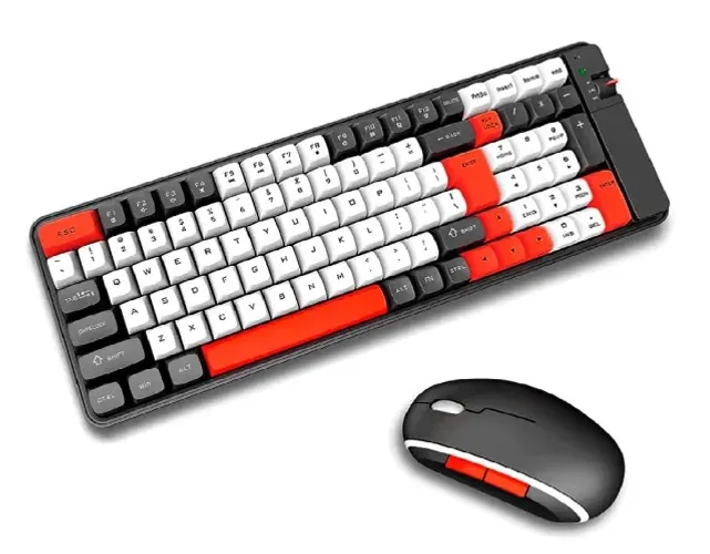 Kit Teclado e Mouse Sem Fio 2.4G Usb e BT 5.3 Com Bateria Recarregavel - TE129
