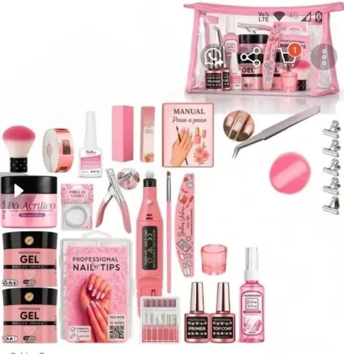 KIT DE ALONGAMENTO EM GEL NOVO. PARA INICIANTES