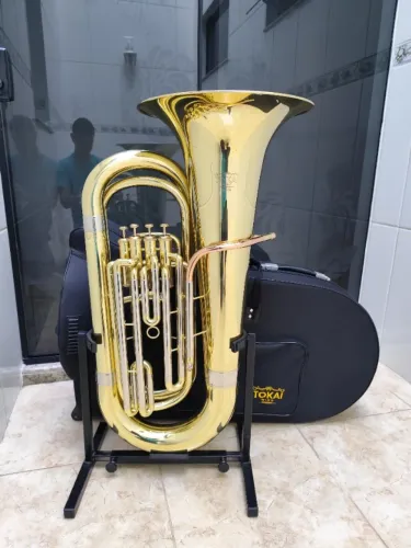 Tuba 4/4 Compacta Tokai TB-200L 4 Pistos Sib - NOVA - Aceito trocas -1 Ano Garantia