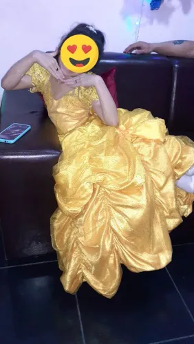 Vestido de festa princesa Bela