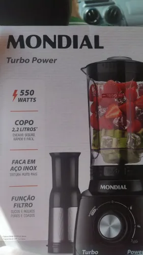 Vende-se liquidificador mondial Turbo Power NOVO.