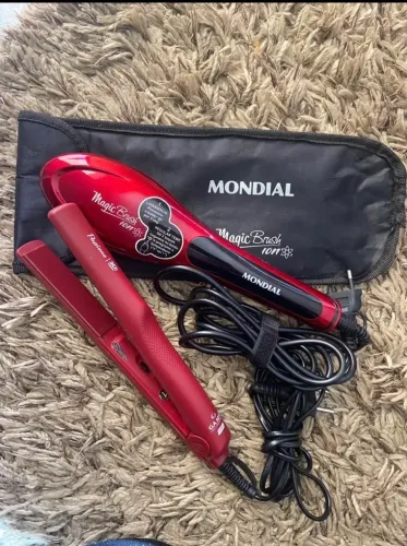 Kit chapinha e escova alisadora